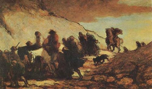 Honore  Daumier The Emigrants (mk09) Germany oil painting art